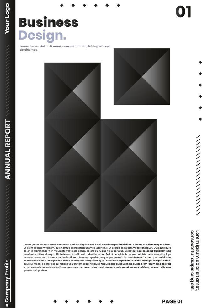 Cover design template set with abstract lines vector