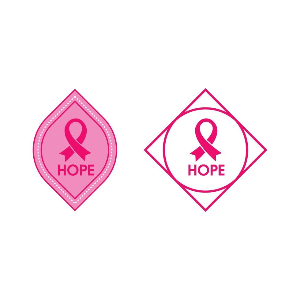 icono de cáncer de mama de cinta rosa vector