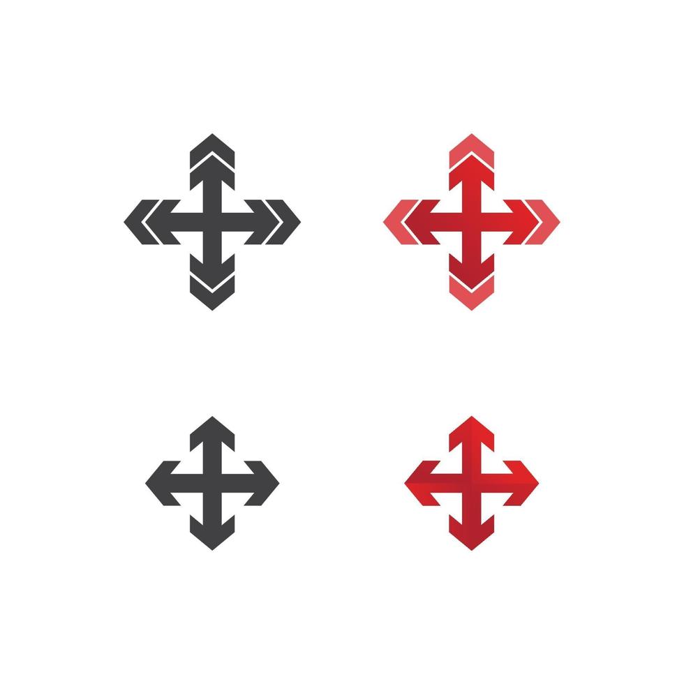 vector de diseño de logotipo de flecha para música, juego, audio y finanzas, negocios
