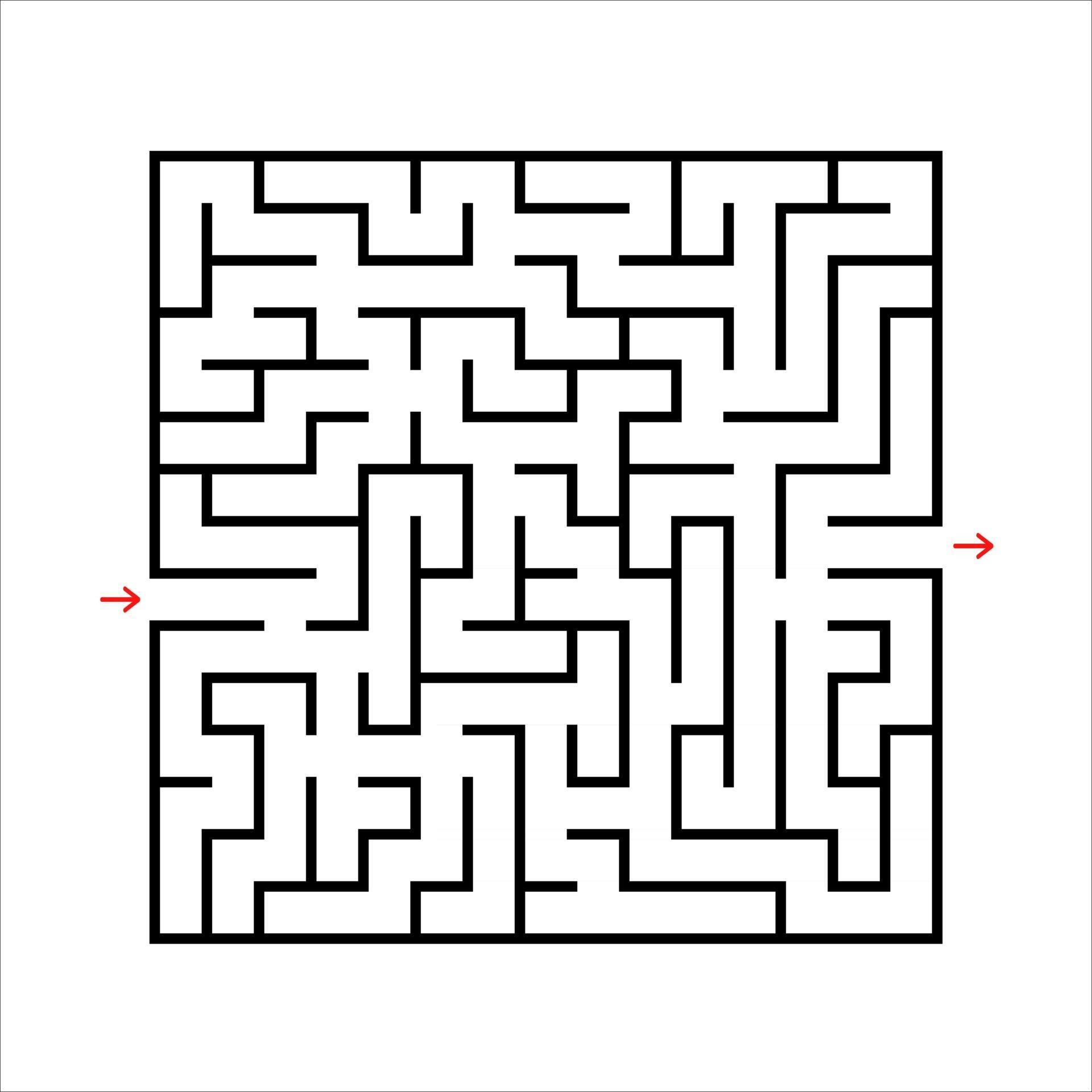 Black Square Maze An Interesting And Useful Game For Kids Childrens