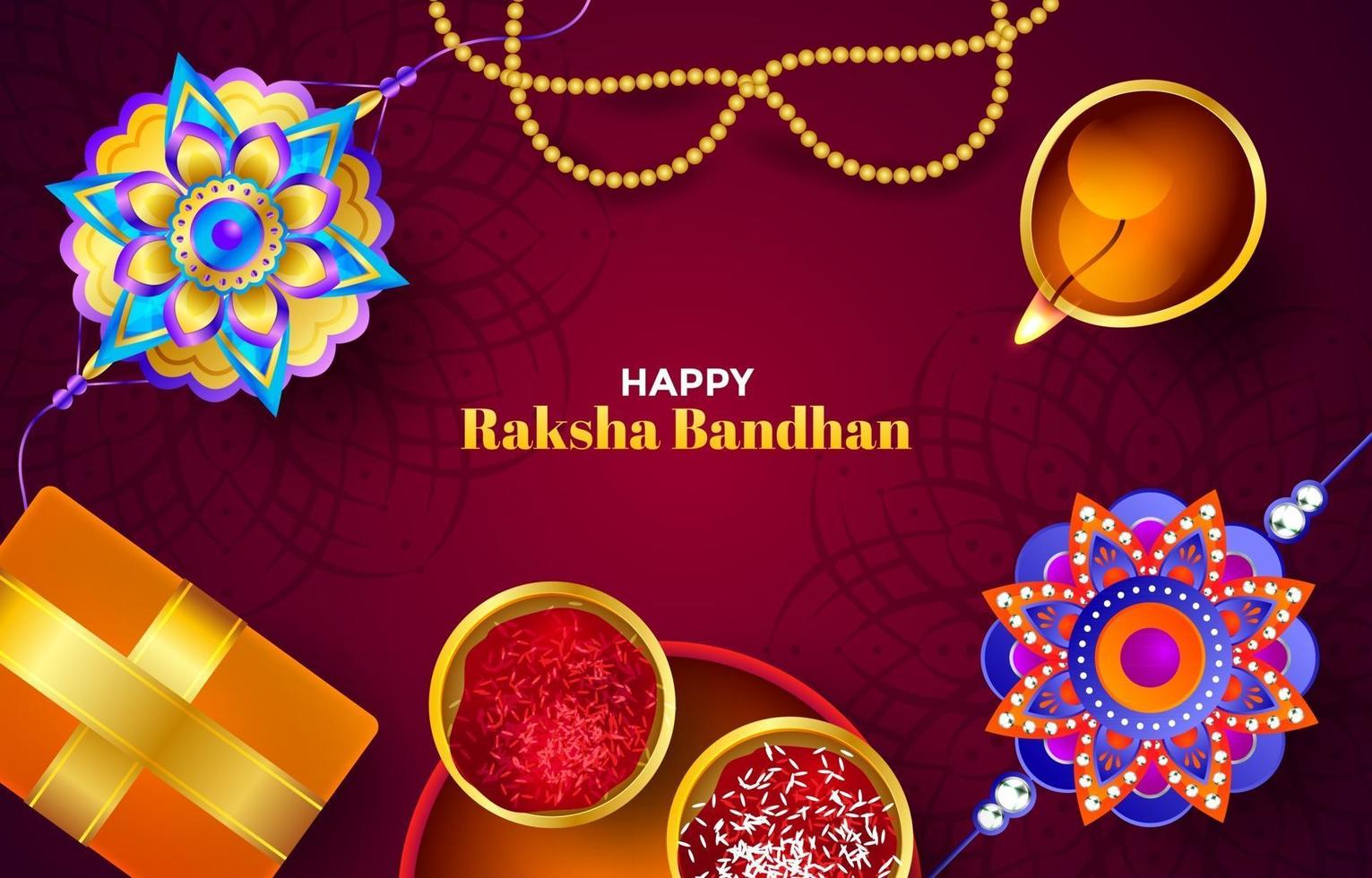 fondo feliz raksha bandhan vector