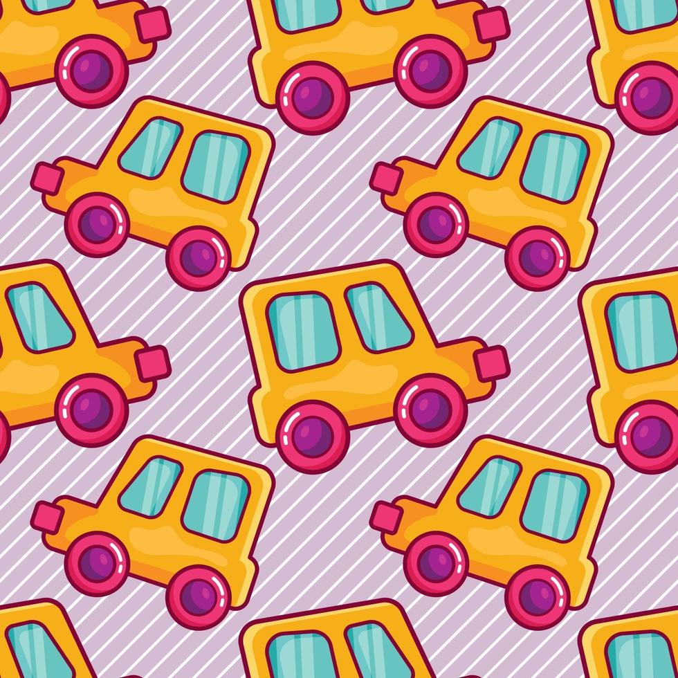 toy car seamless pattern illustration vector