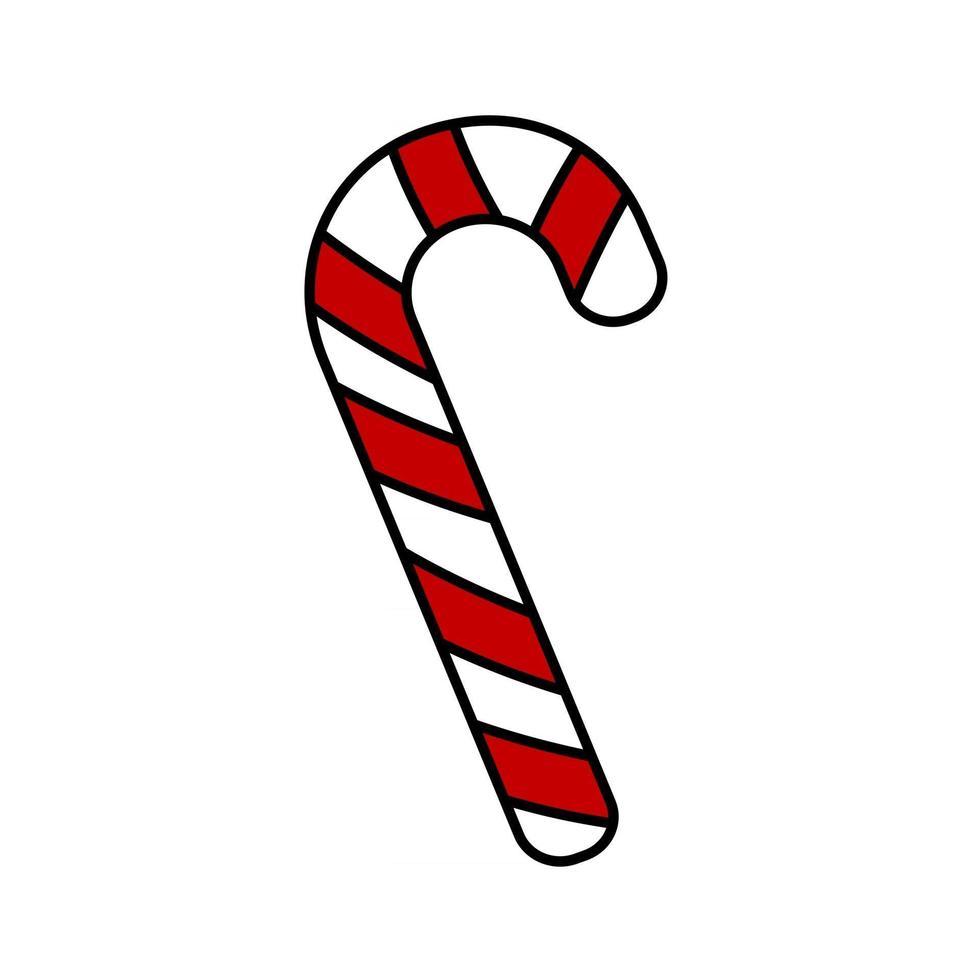 Red white candy cane stick. vector