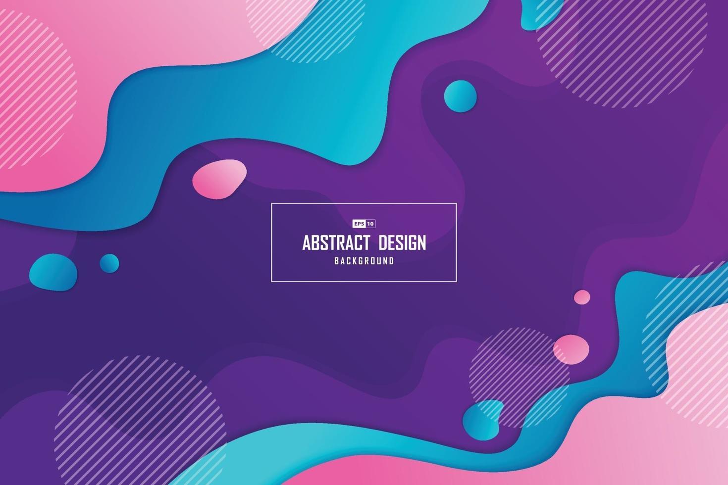 Resumen de moda abstracto de patrón de elemento de forma de diseño fluido. vector