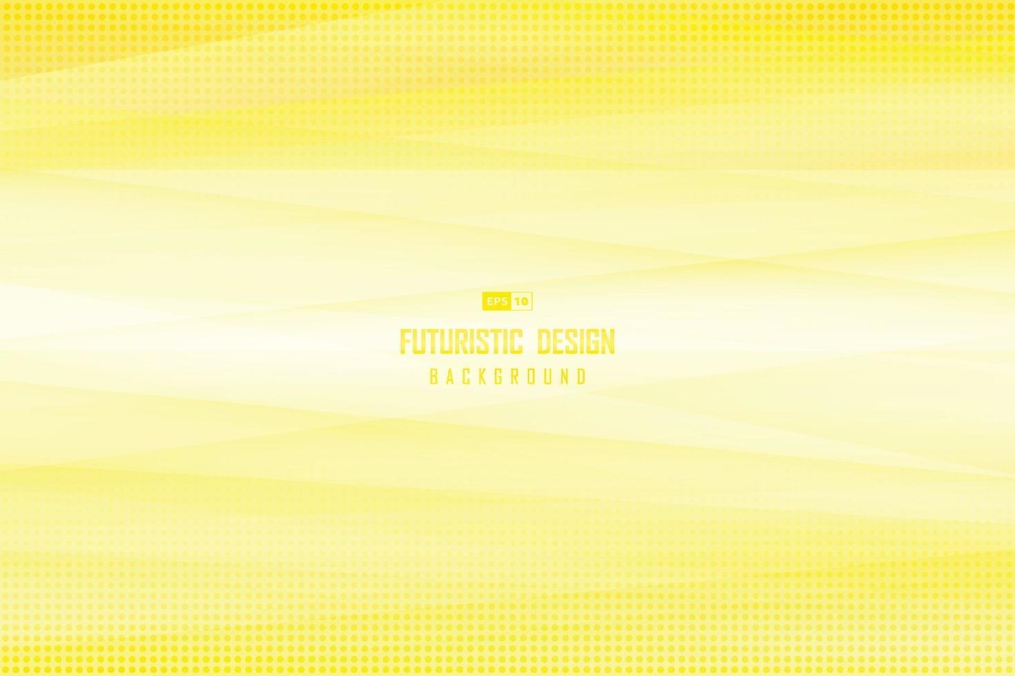 Abstract gradient yellow template of tech with geometry dot halftone. vector