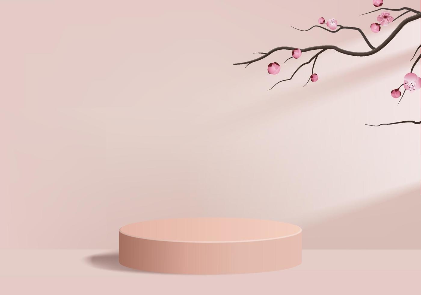 3d display product minimal scene with cosmetic podium render platform vector