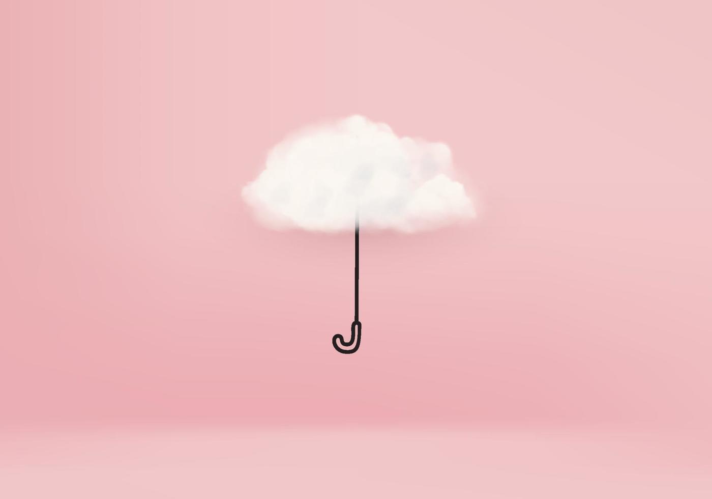 Business idea concept of 3D render in one direction clouds background vector