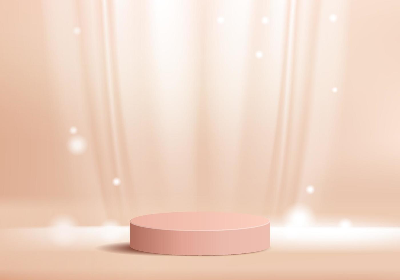 3d display product minimal scene with cosmetic podium render platform vector