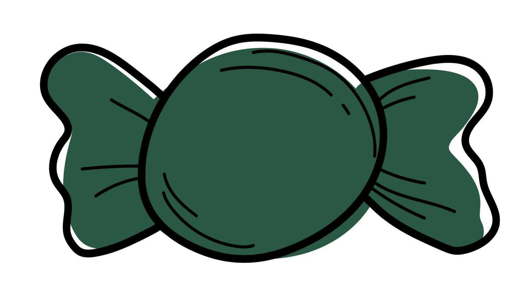 green candy doodle line for halloween vector