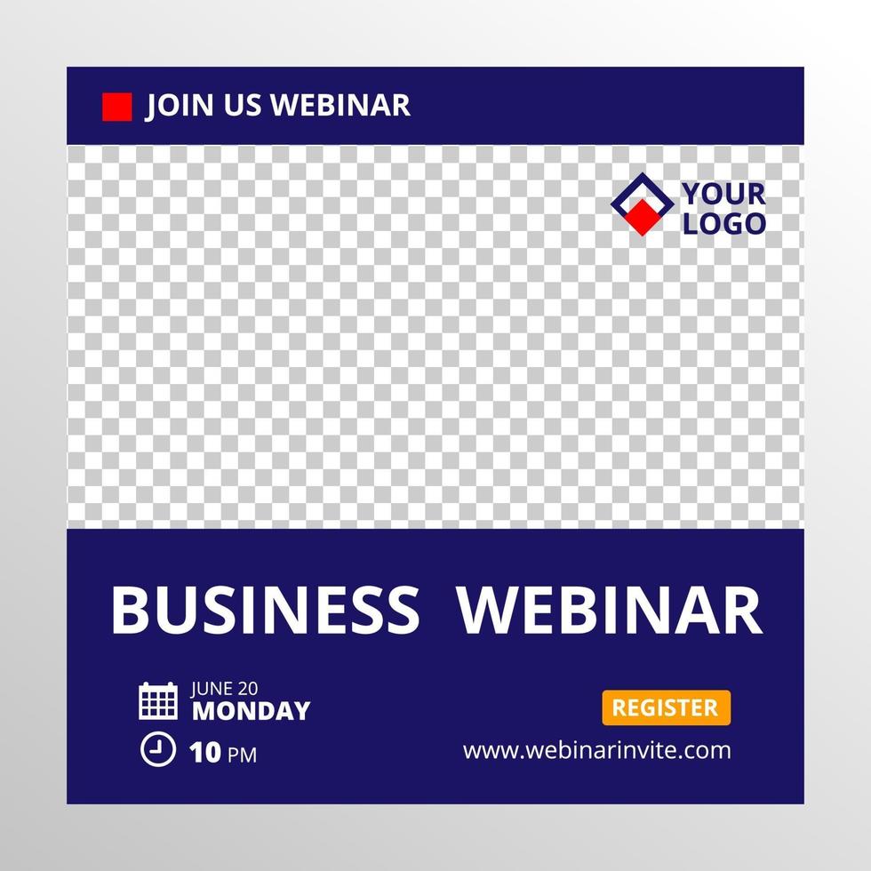 Banner webinar conference design template vector