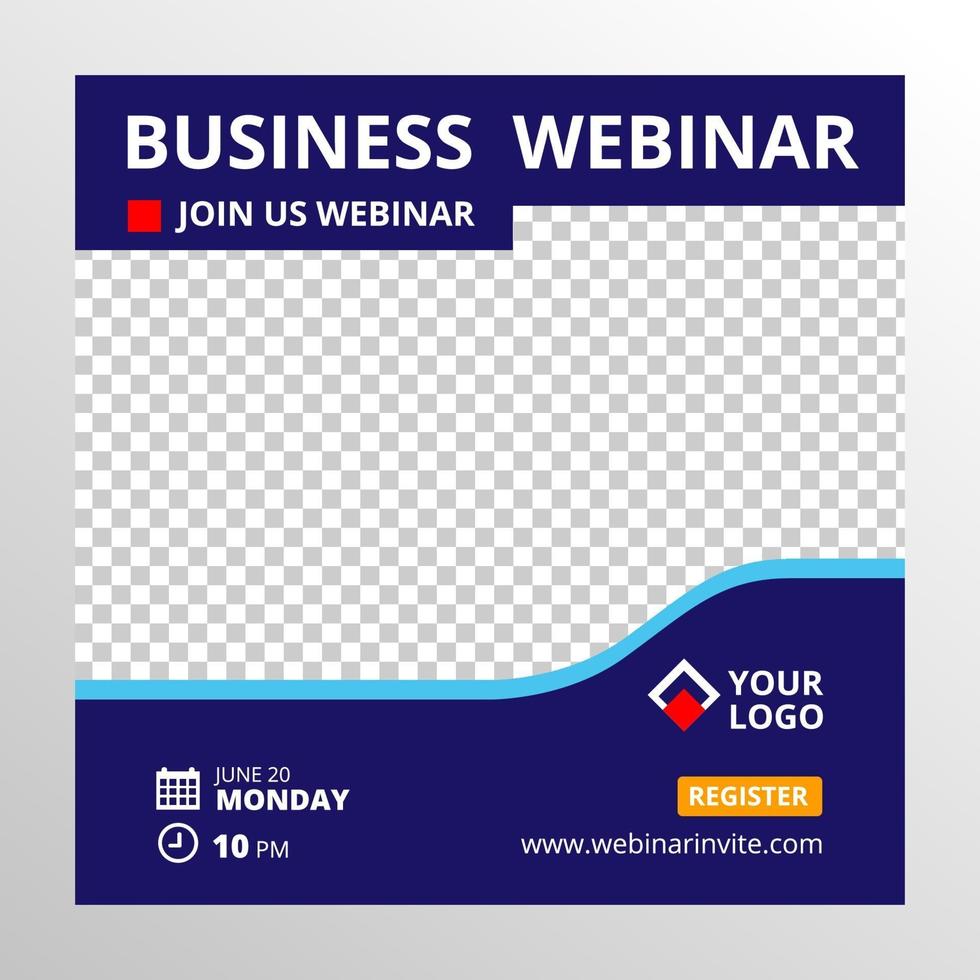 Banner webinar conference design template vector