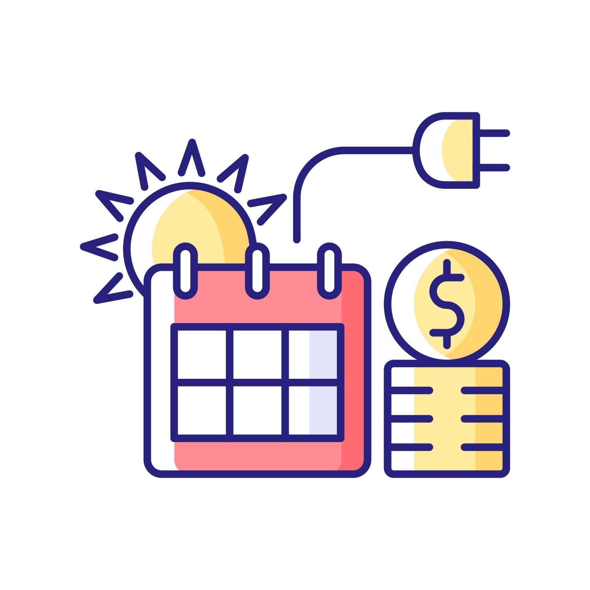 Energy pricing in summer RGB color icon 3022080 Vector Art at Vecteezy