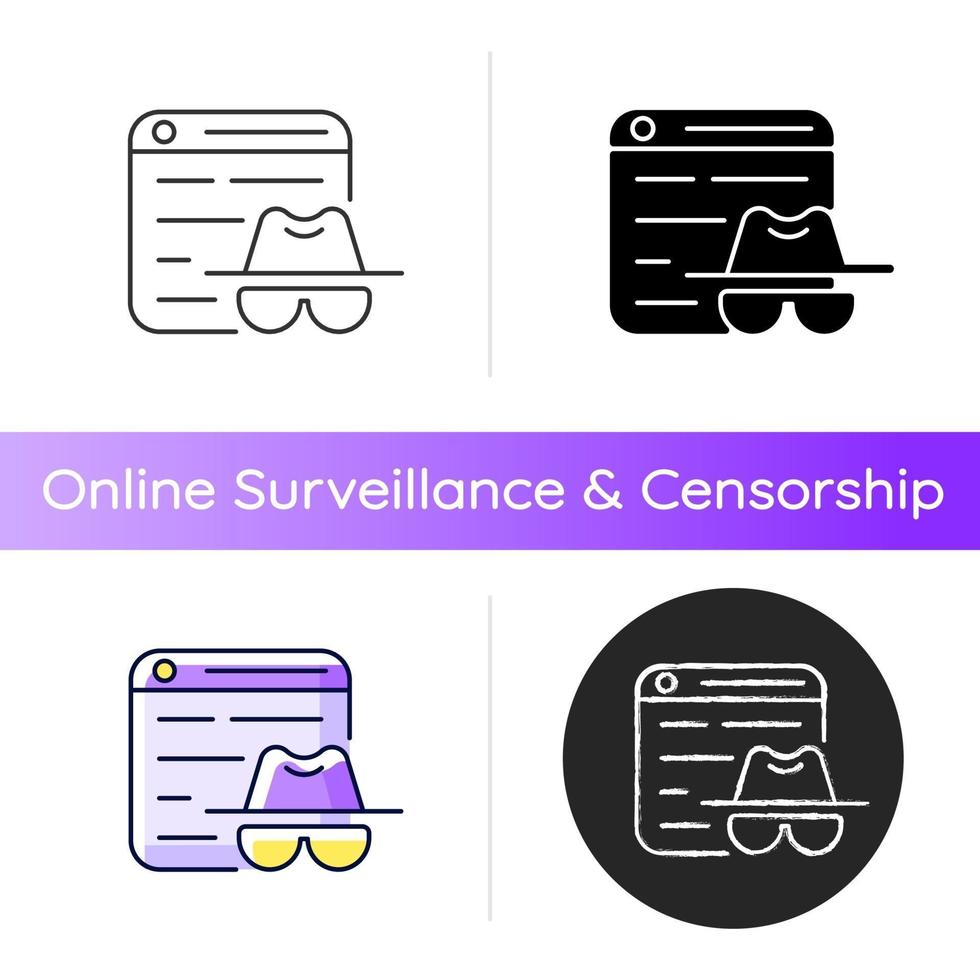 Private browsing icon vector