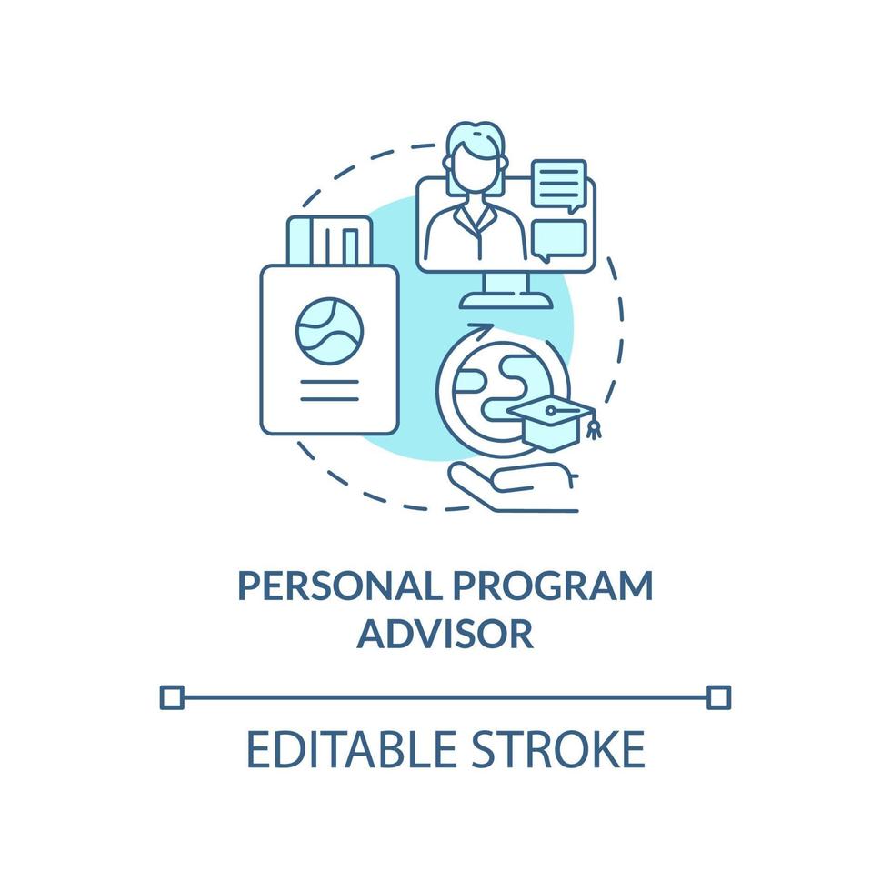 Personal program advisor concept icon vector