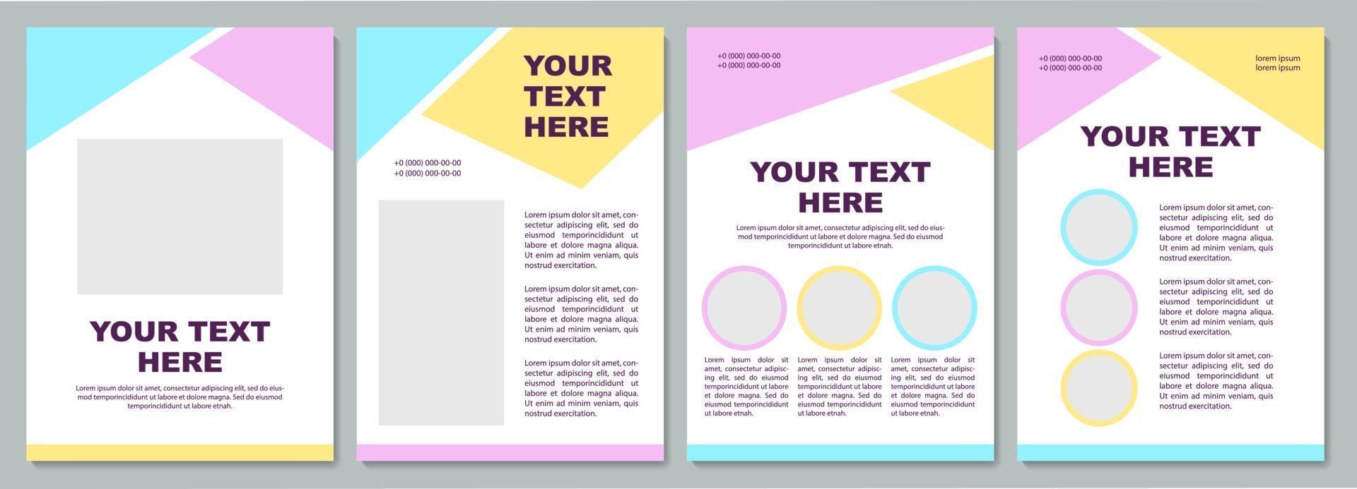 Creative unique brochure template vector