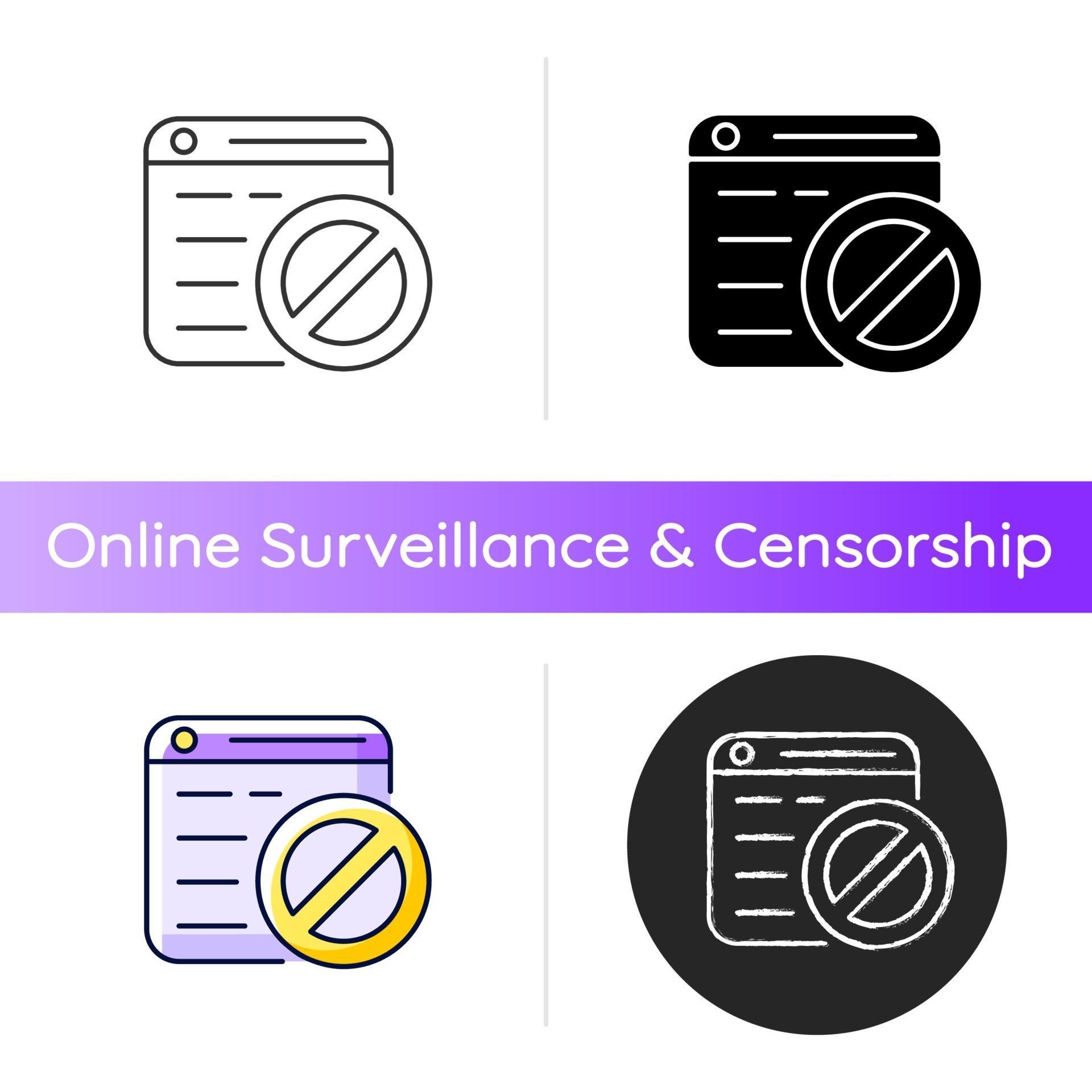 Website blocking icon 3022184 Vector Art at Vecteezy