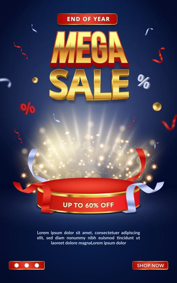 Discount sale promotion poster template vector