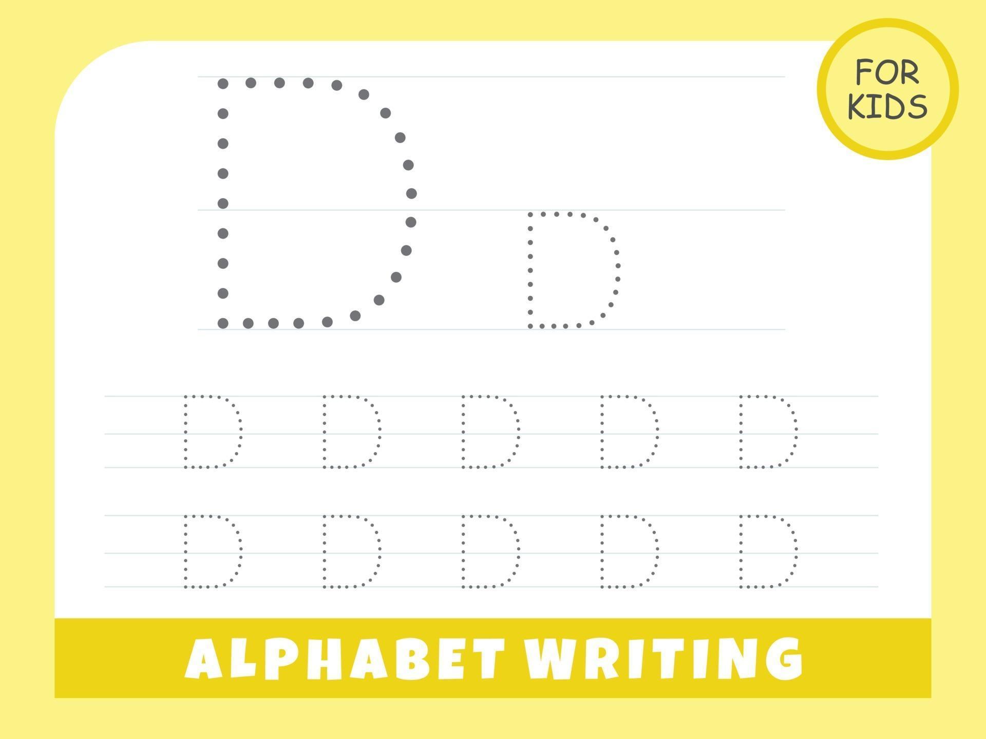 Alphabet tracing letter d clip art at vector clip art images and