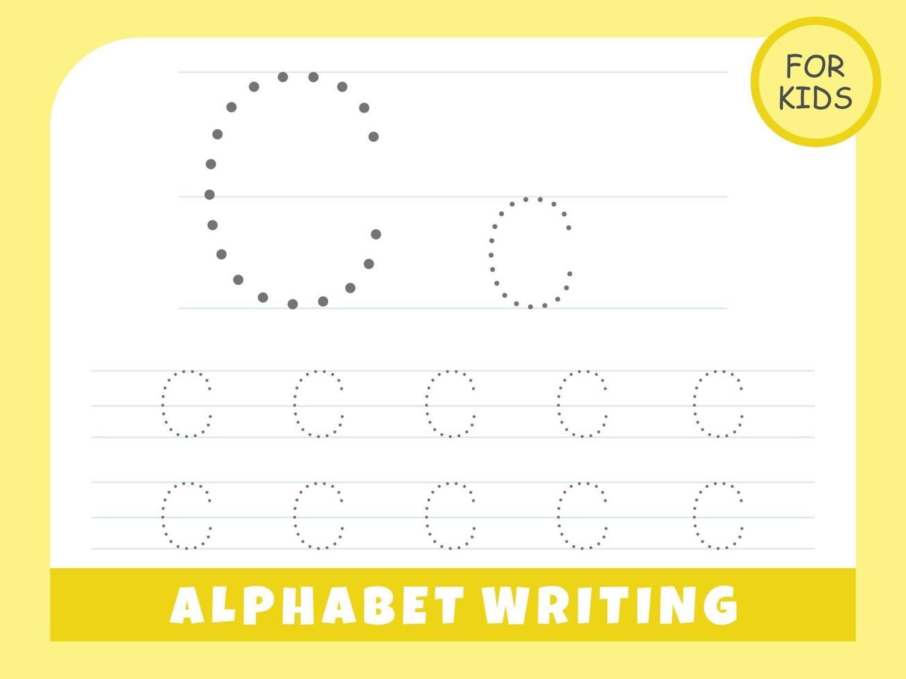 letter c tracing alphabet worksheets free vector 3022293 vector art at vecteezy