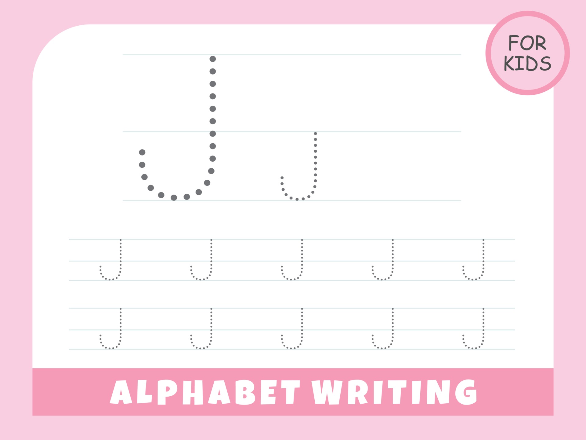 letter j tracing alphabet worksheets free vector 3022296 vector art at vecteezy