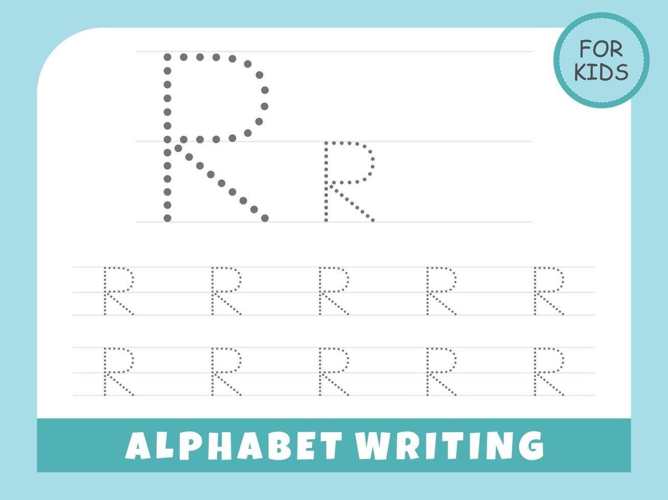 letter r tracing alphabet worksheets free vector 3022308 vector art at vecteezy