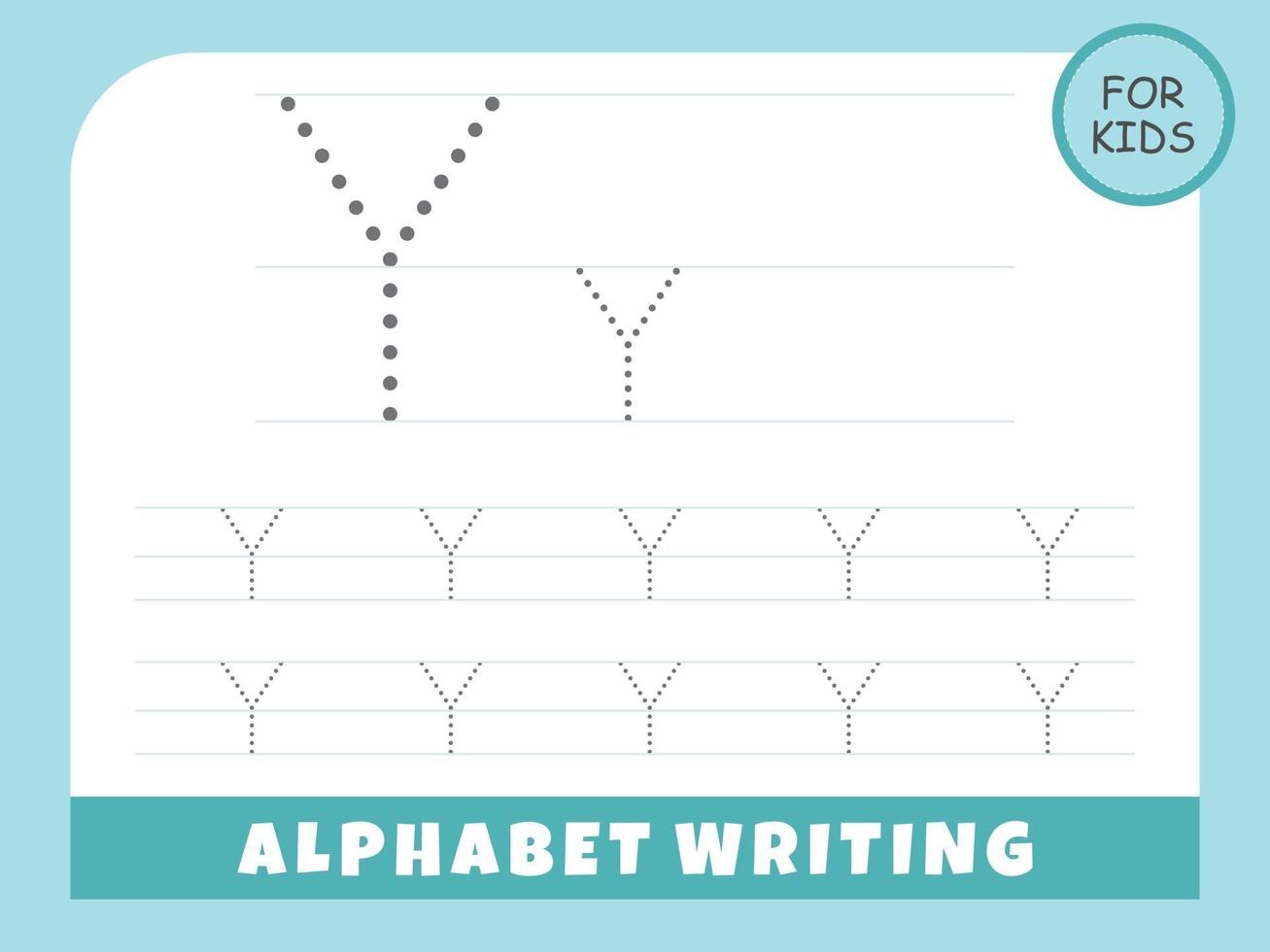 letter y tracing alphabet worksheets free vector 3022315 vector art at vecteezy