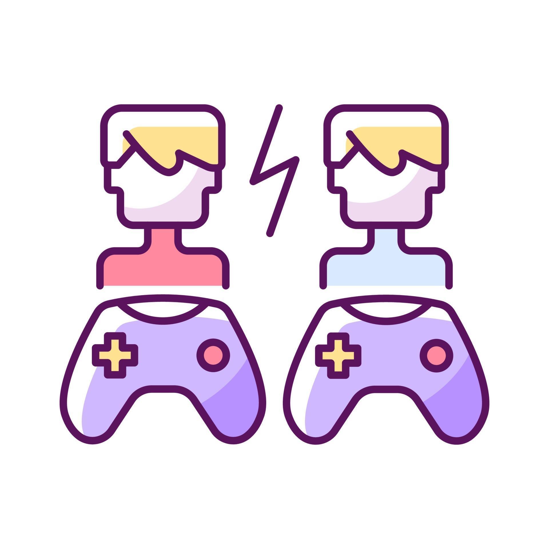 Player versus player games RGB color icon 3022316 Vector Art at Vecteezy