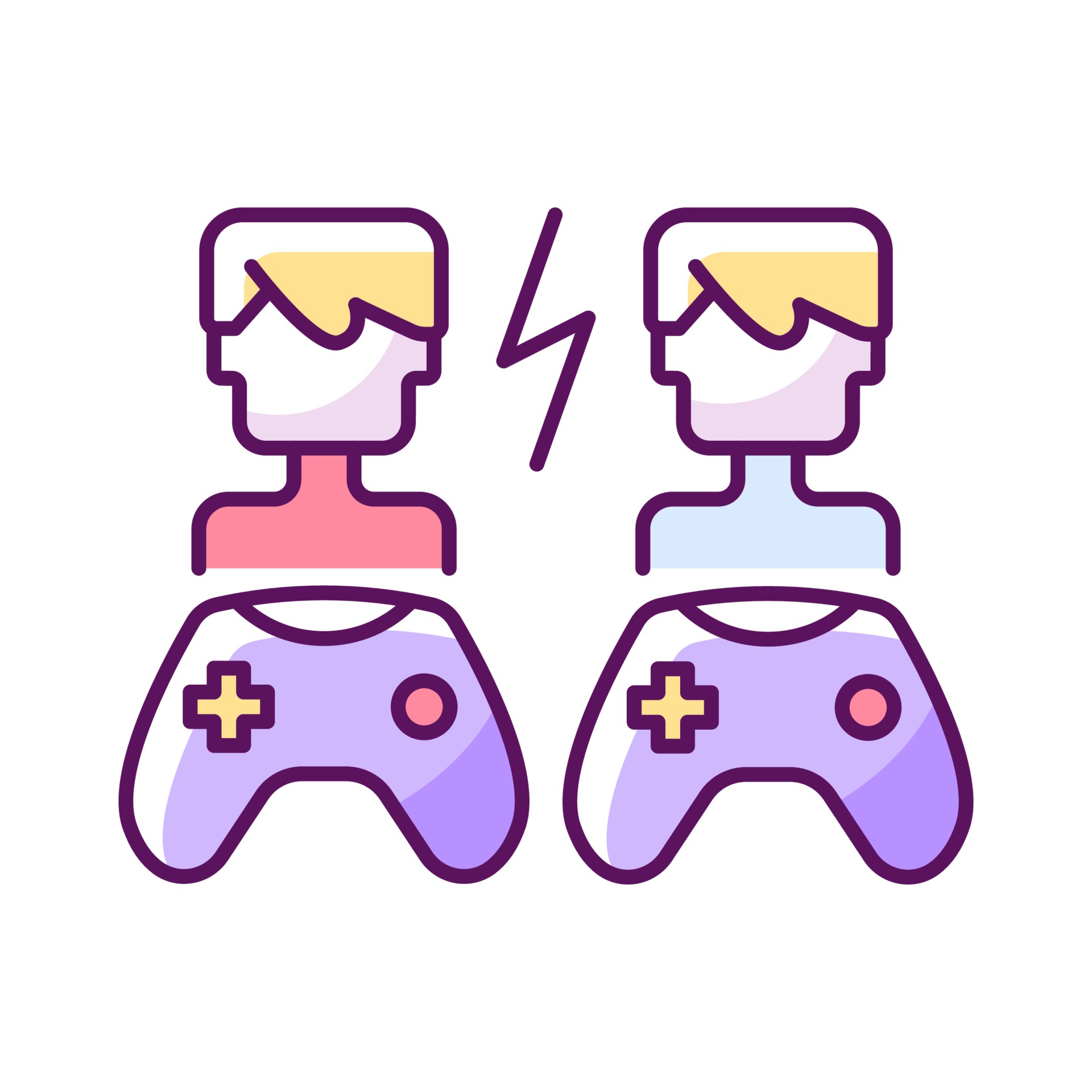 Player versus player games RGB color icon 3022316 Vector Art at Vecteezy