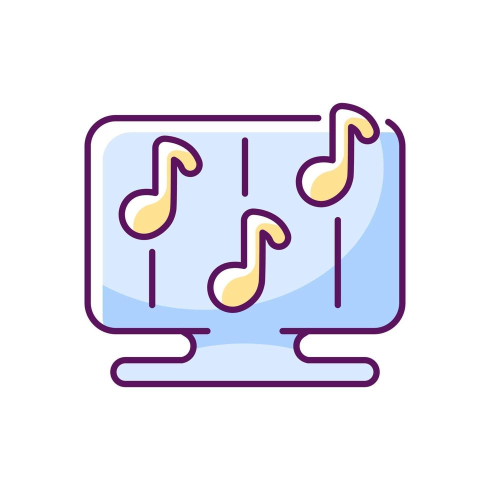 Rhythm games RGB color icon vector