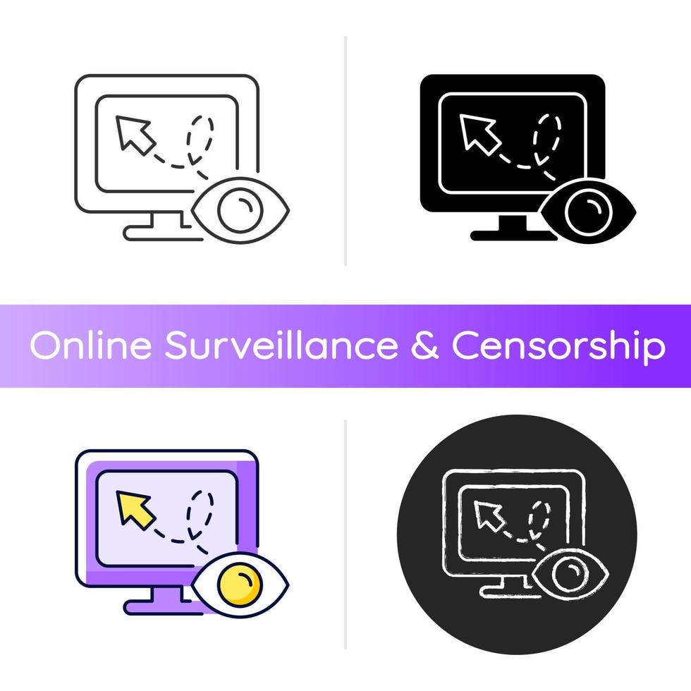 Mouse movement tracking icon vector