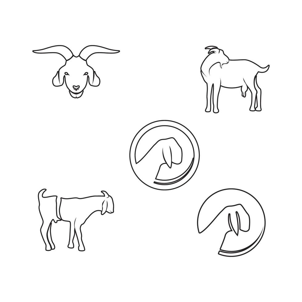 Goat Logo Template vector icon