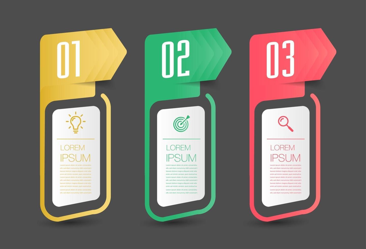 modern text box template, infographics banner vector