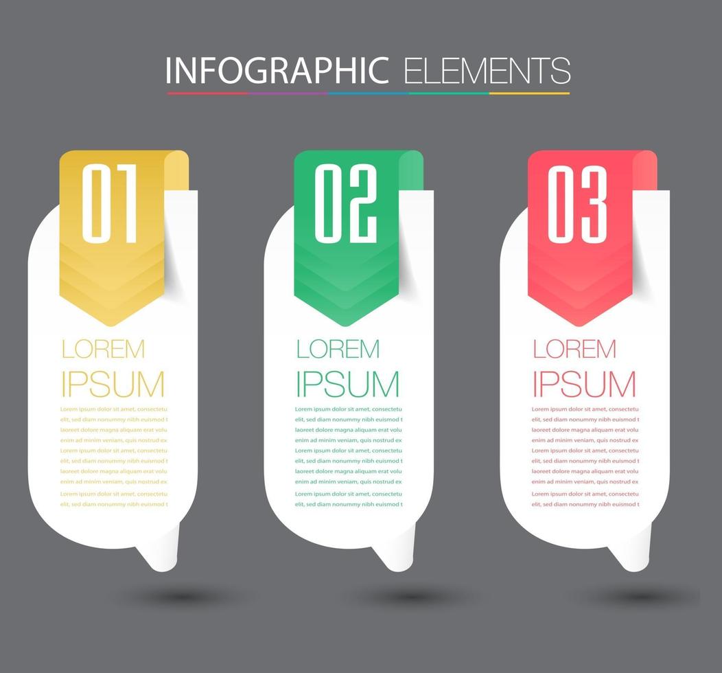 modern text box template, infographics banner vector