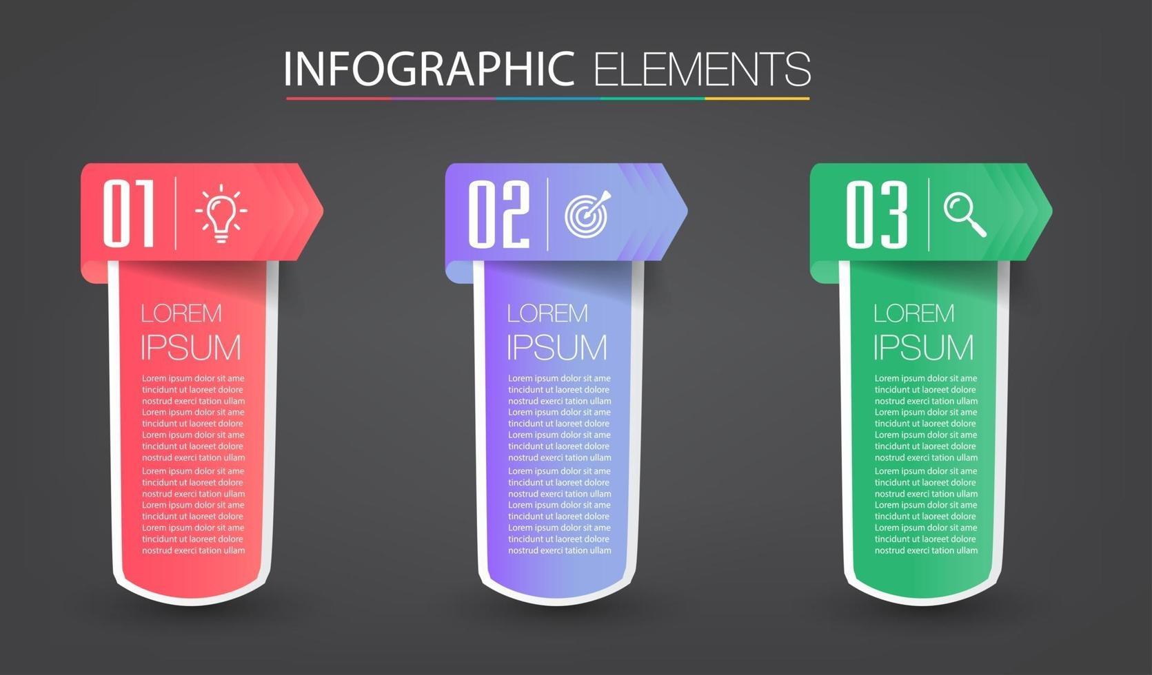 modern text box template, infographics banner vector