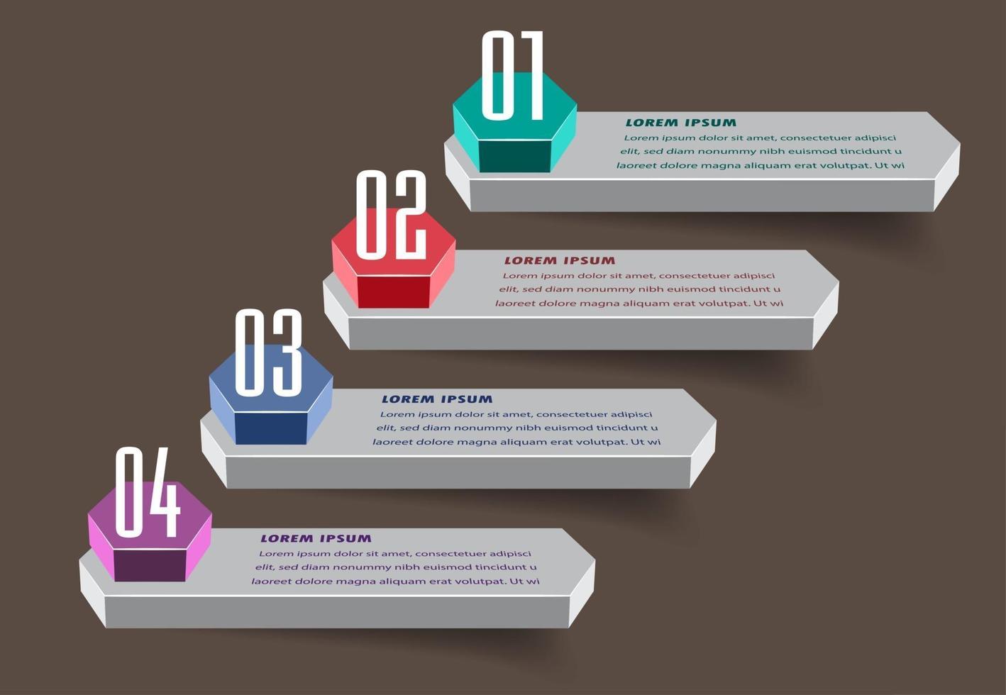modern text box template, infographics banner vector