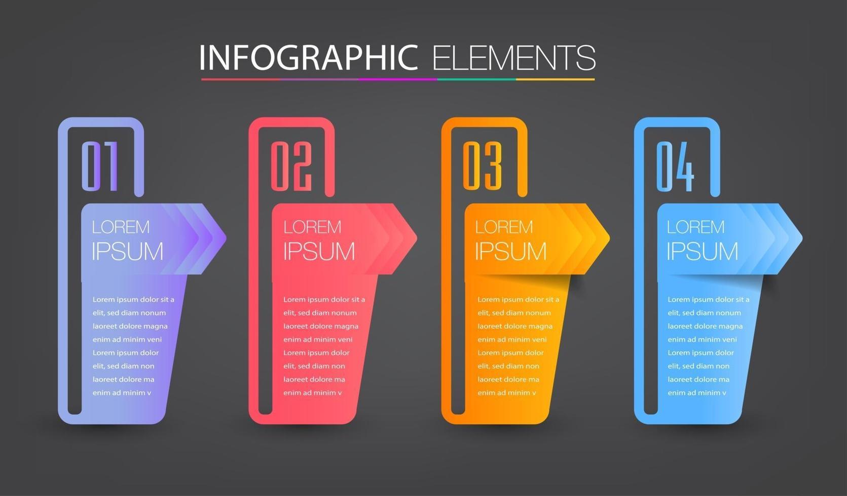 modern text box template, infographics banner vector