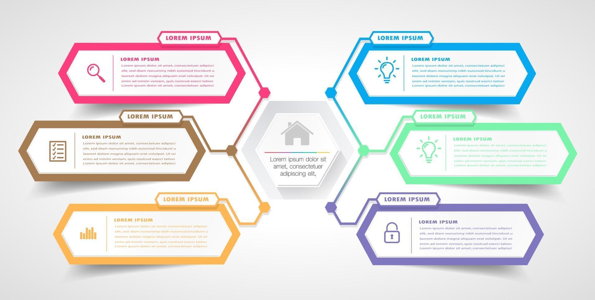 modern text box template, infographics banner vector