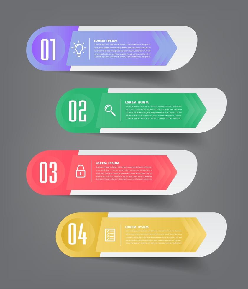 modern text box template, infographics banner vector