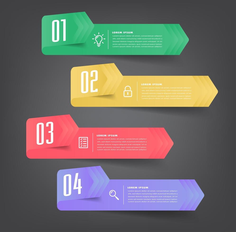 modern text box template, infographics banner vector