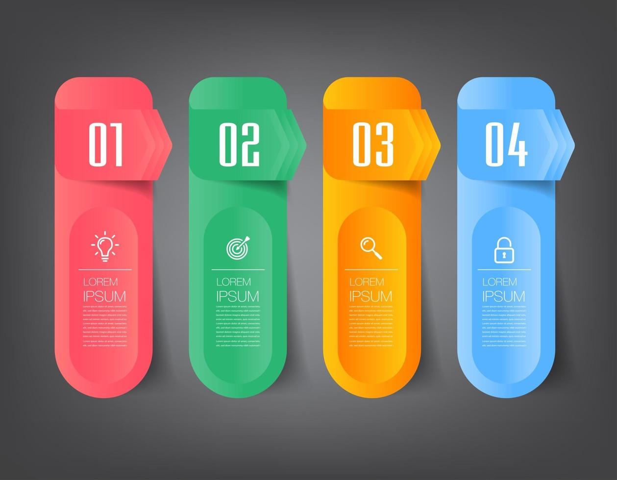 modern text box template, infographics banner vector
