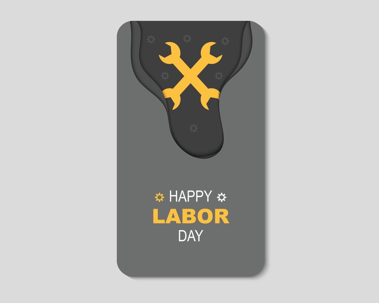 Happy Labor Day Phone Vector