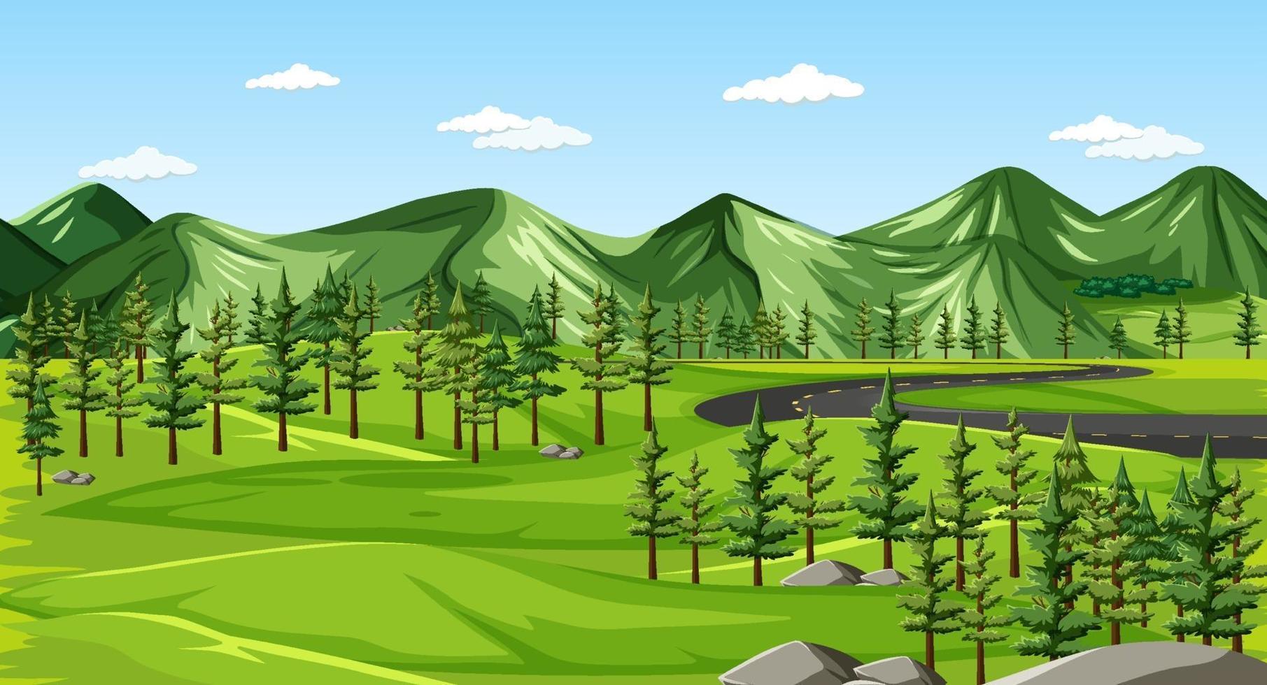 fondo de paisaje de naturaleza verde vector