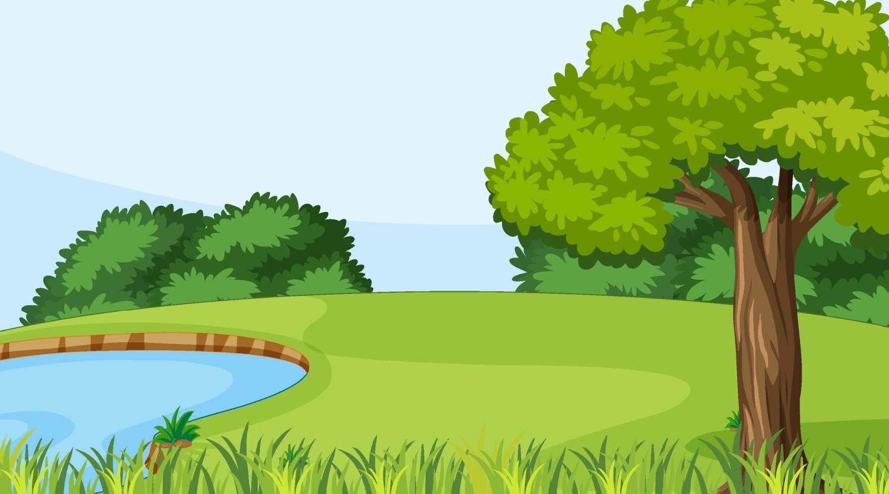 Blank nature park landscape at daytime scene vector