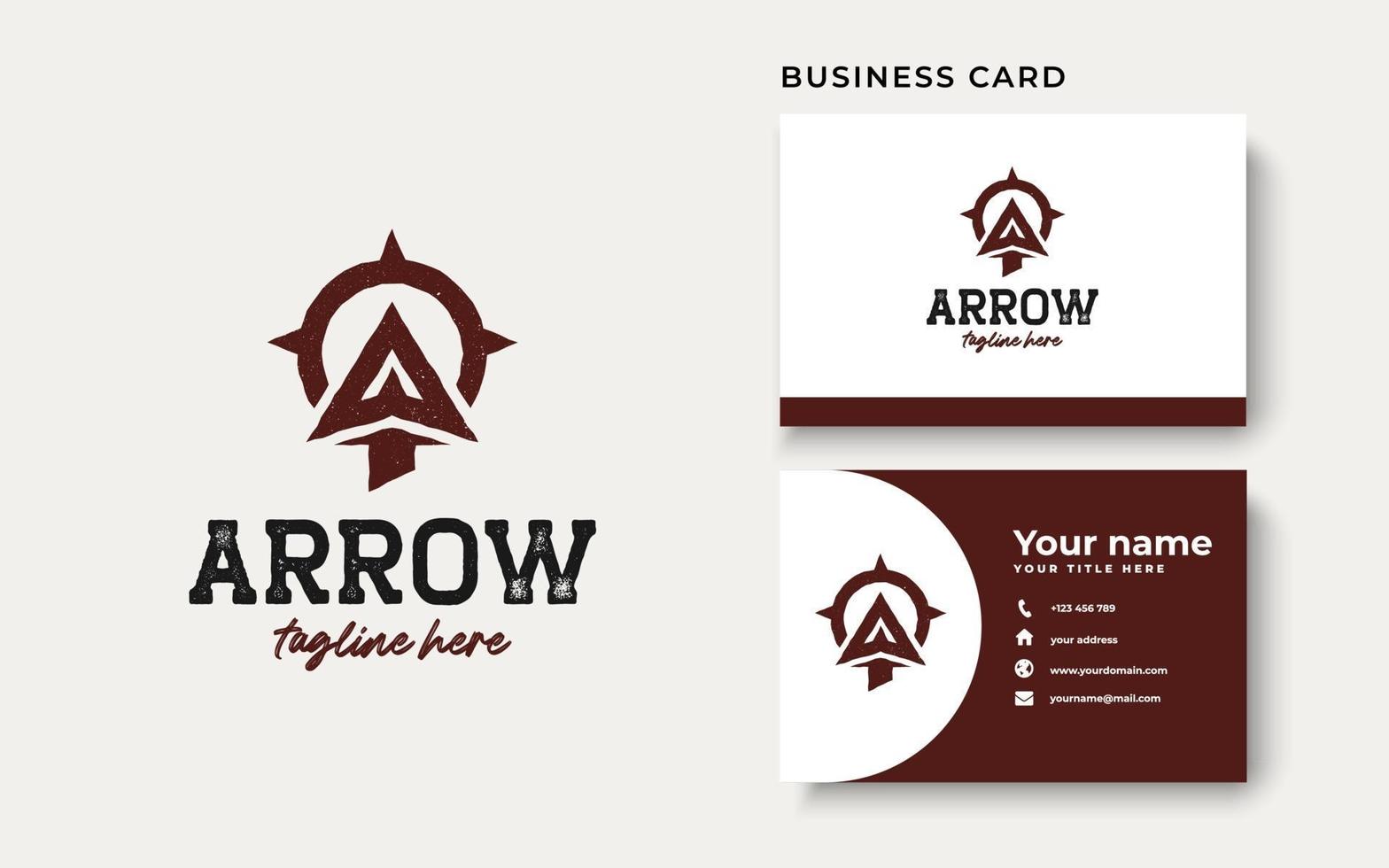 Arrowhead for Archer Archery Outdoor Vintage Hipster Logo Template vector