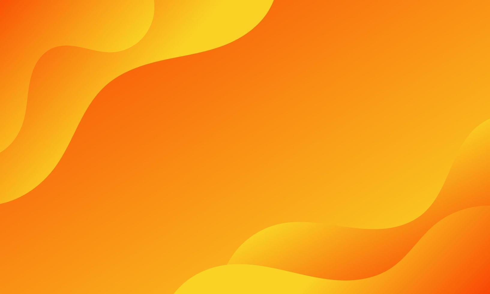 Fondo de onda de fluido naranja abstracto vector