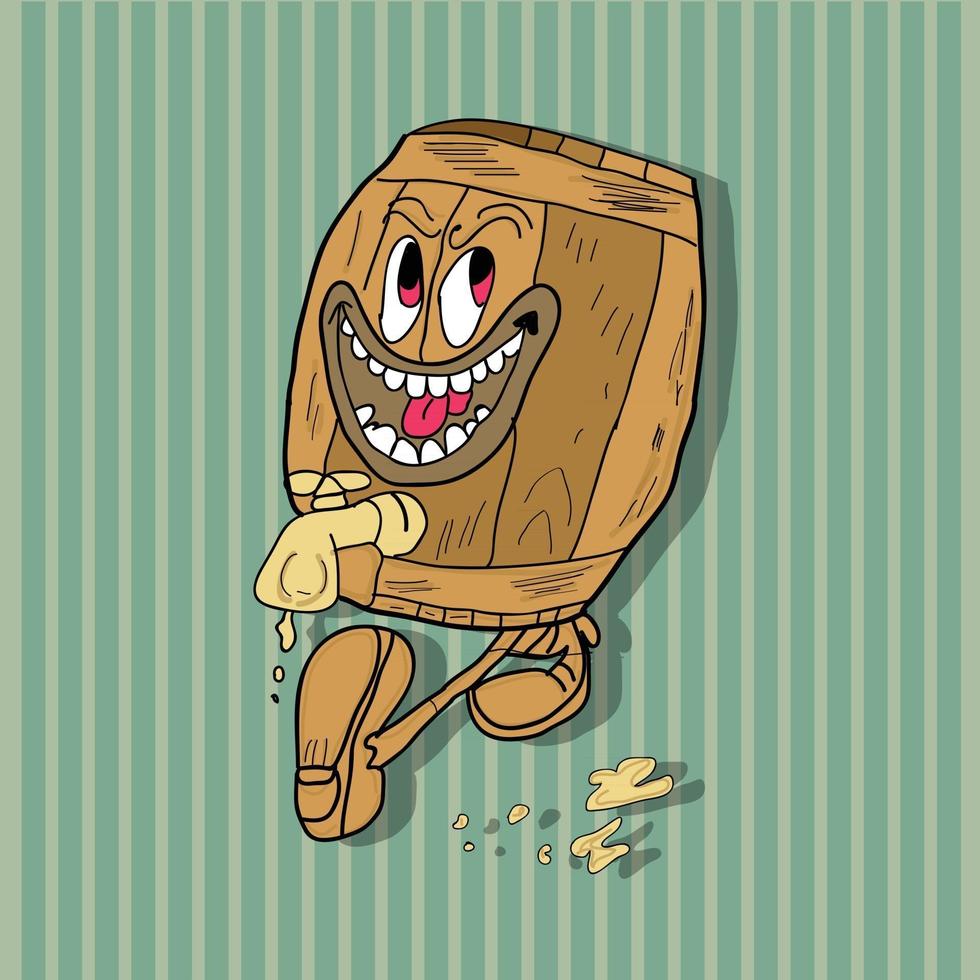 Wooden Beer Container vector