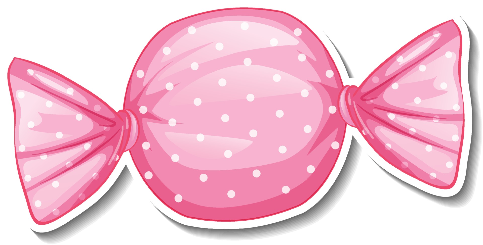 Wrapped sweet candy sticker on white background 3023016 Vector Art at