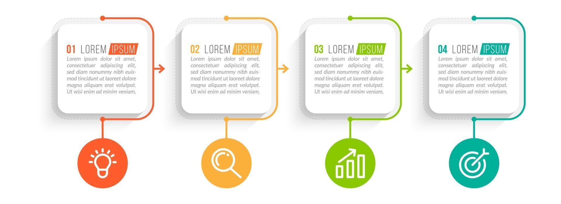 Business Concept with 4 Options or Steps vector