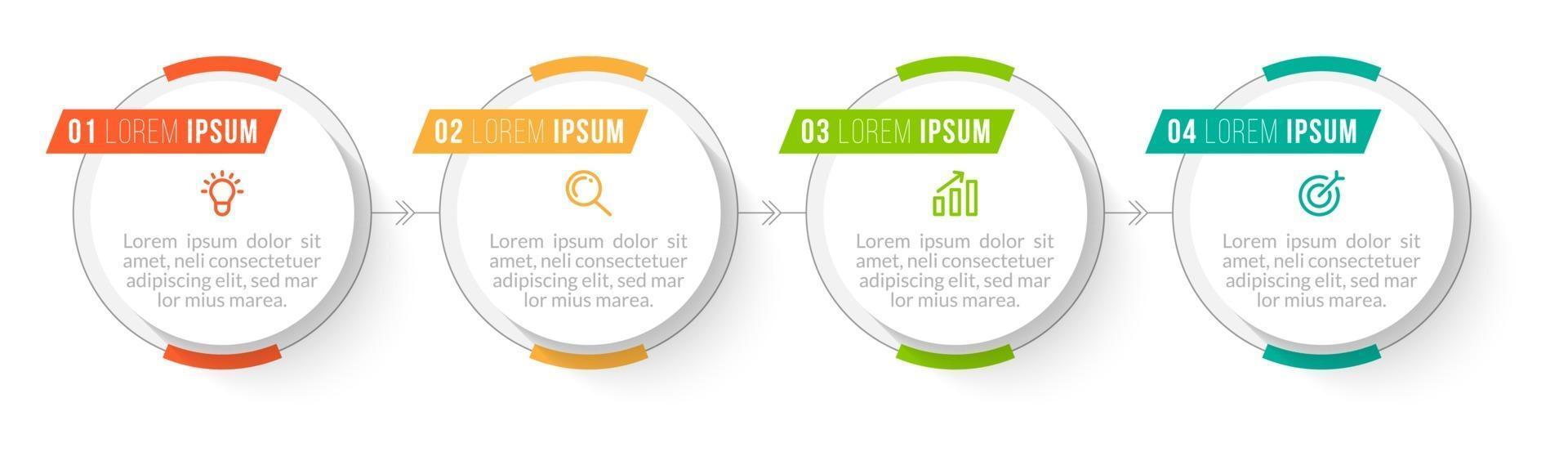 Business Concept with 4 Options or Steps vector