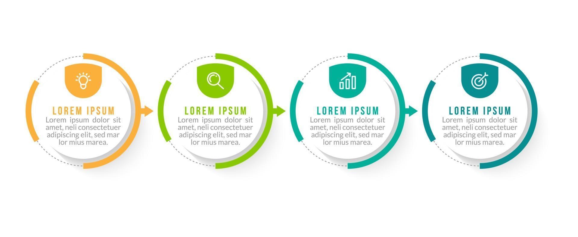 Business Concept with 4 Options or Steps vector
